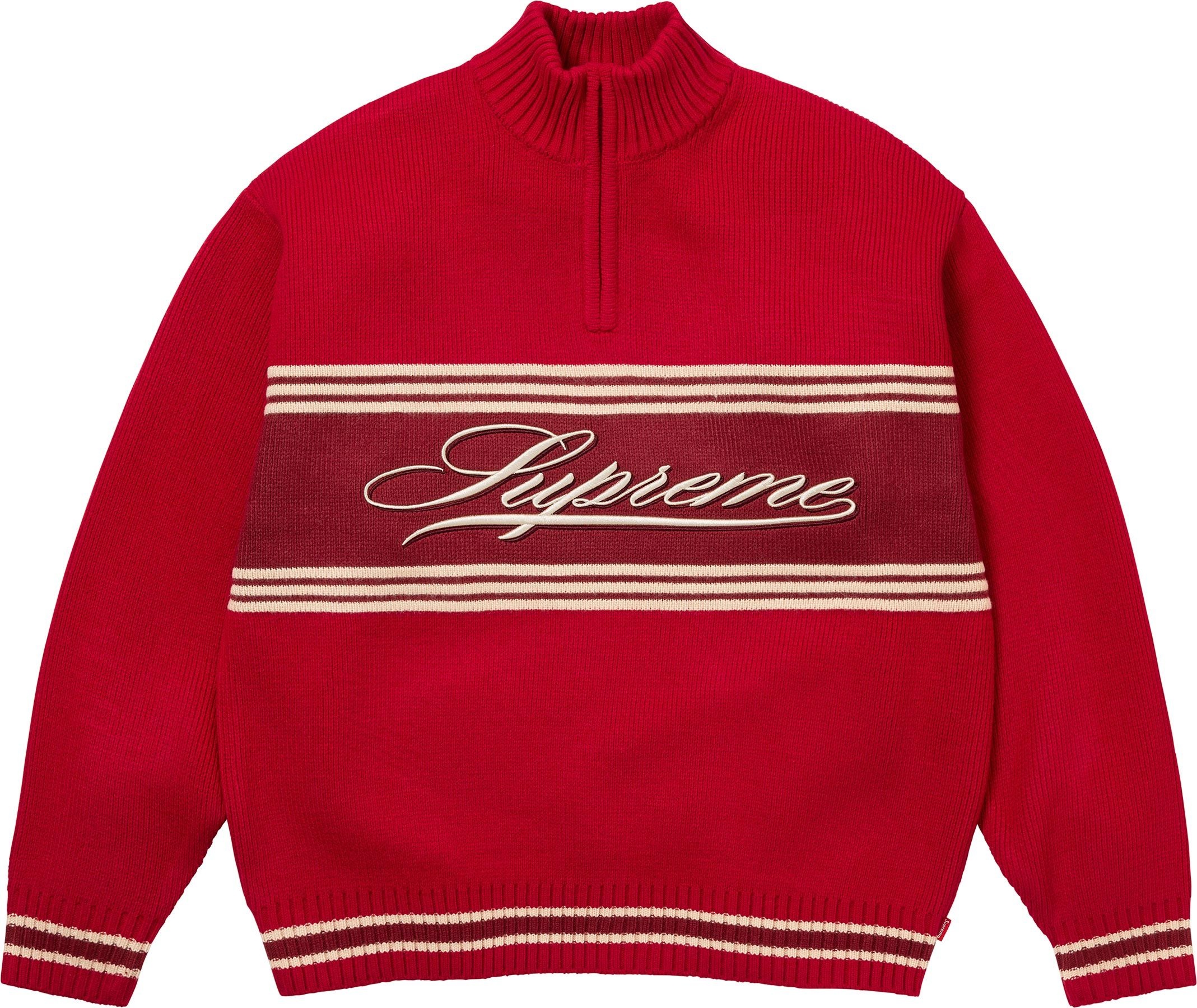 Script Stripe Half Zip Sweater view 8